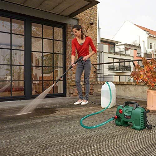  Bosch Home and Garden Bosch Hochdruckreiniger EasyAquatak 110 (3x Duese, Hochdruckpistole, transparenter Wasserfilter, 5 m Kabel, 3 m Schlauch, Karton, 1300 Watt, Druck: 110 bar, max Foerdermenge: 330 l/h