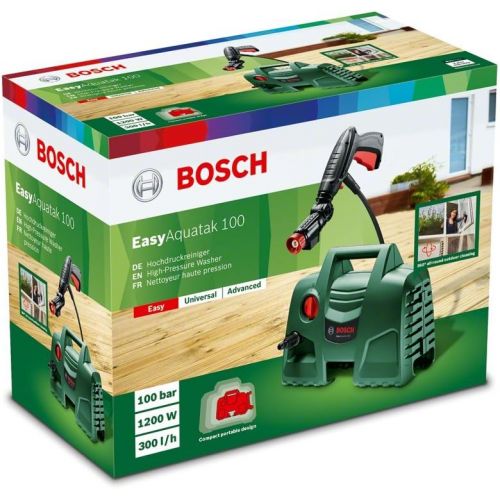  Bosch Home and Garden Bosch Hochdruckreiniger EasyAquatak 100 (360° Duese inkl. Reinigungsmitteltank, 5 m Kabel, 3 m Schlauch, Karton, 1200 Watt, Druck: 100 bar, max. Foerdermenge: 300 l/h)