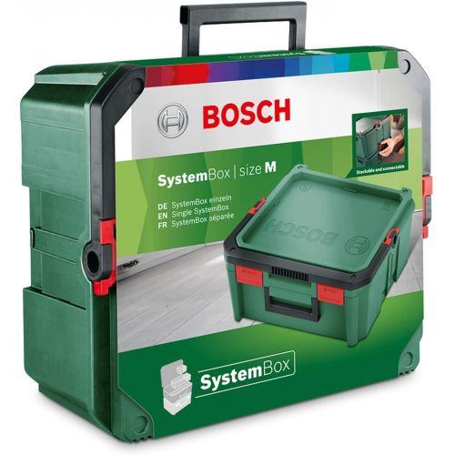  Bosch Home and Garden 1600A01SR4 Power Tools, SystemBox Size M, Compatible with Bosch Accessory Box Small and Medium, in Sleeve, Green, M