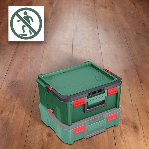  Bosch Home and Garden 1600A01SR4 Power Tools, SystemBox Size M, Compatible with Bosch Accessory Box Small and Medium, in Sleeve, Green, M