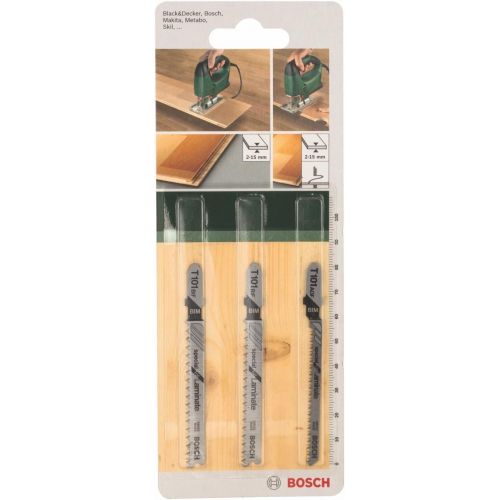  Bosch Home and Garden Bosch 2609256788 Jigsaw Blade Sets for Special for Laminate with Single Lug Shank (3 Pieces)