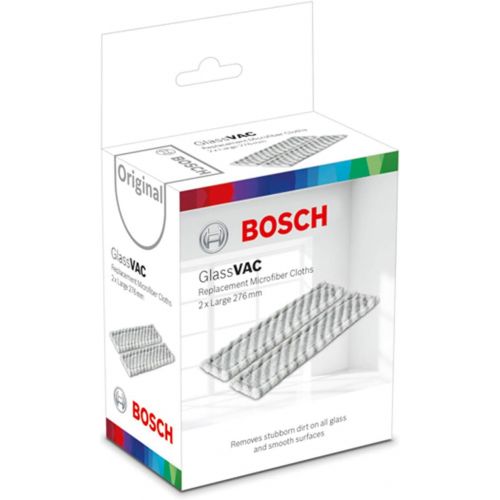  [아마존베스트]Bosch Home and Garden Bosch Large Replacement Microfibre Cloths (Window Vacuum Glass-VAC, for Glass and Smooth Surfaces, Pack of 2) F016800551