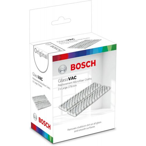  [아마존베스트]Bosch Home and Garden Bosch Large Replacement Microfibre Cloths (Window Vacuum Glass-VAC, for Glass and Smooth Surfaces, Pack of 2) F016800551