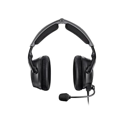 보스 Bose A30 Aviation Headset, Noise Cancelling Pilot Headset with Adjustable ANR, Bluetooth and Lightweight Comfortable Design, Dual Plug, Black