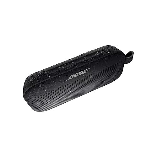 보스 Bose SoundLink Flex Bluetooth Speaker, Portable Speaker with Microphone, Wireless Waterproof Speaker for Travel, Outdoor and Pool Use, Black