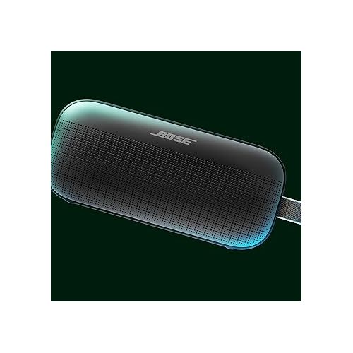 보스 Bose SoundLink Flex Bluetooth Speaker, Portable Speaker with Microphone, Wireless Waterproof Speaker for Travel, Outdoor and Pool Use, Black