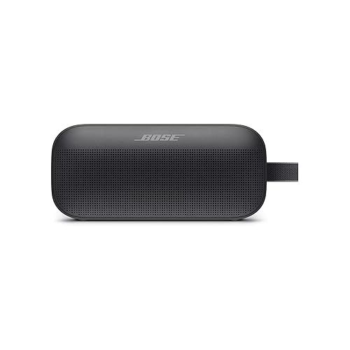 보스 Bose SoundLink Flex Bluetooth Speaker, Portable Speaker with Microphone, Wireless Waterproof Speaker for Travel, Outdoor and Pool Use, Black