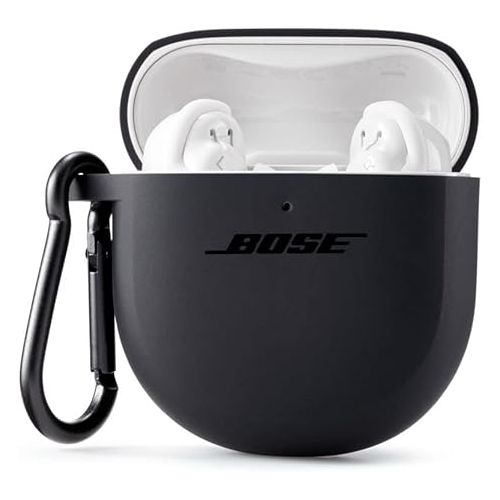 보스 Bose Case Cover for QuietComfort Earbuds II, Protective Silicone Exterior, with Aluminum Carabiner for Convenient Carrying, Triple Black
