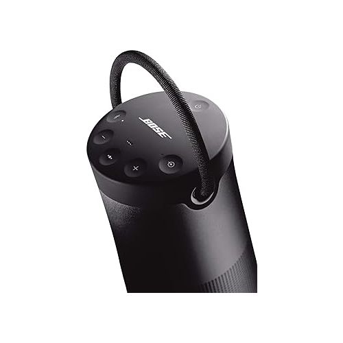 보스 Bose SoundLink Revolve+ (Series II) Bluetooth Speaker, Portable Speaker with Microphone, Wireless Water Resistant Travel Speaker with 360 Degree Sound, Long Lasting Battery and Handle, Black