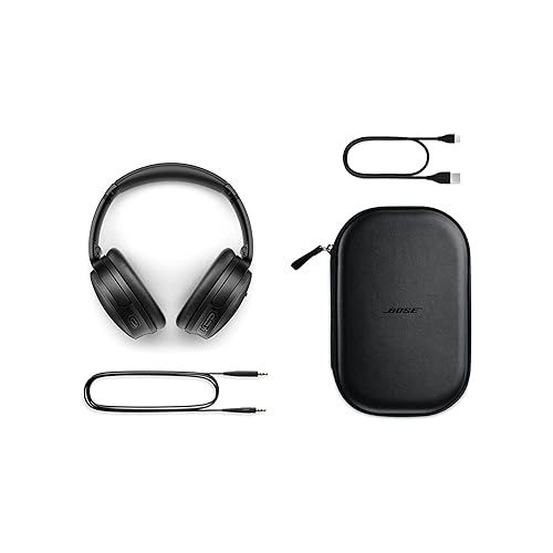 보스 Bose QuietComfort 45 Bluetooth Wireless Noise Cancelling Headphones - Triple Black (Renewed)