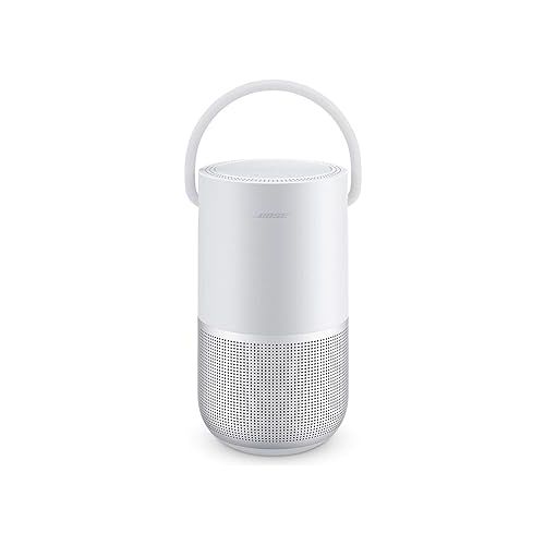 보스 Bose Portable Smart Speaker ? Wireless Bluetooth Speaker with Alexa Voice Control Built-In, Water Resistant, Silver