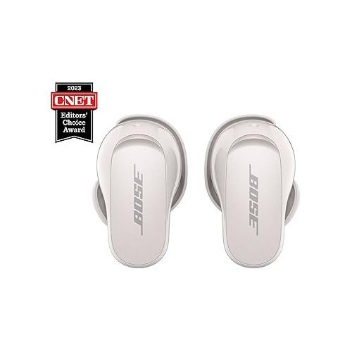 보스 Bose QuietComfort Earbuds II, Wireless, Bluetooth, World’s Best Noise Cancelling In-Ear Headphones with Personalized Noise Cancellation & Sound, Soapstone (Renewed)
