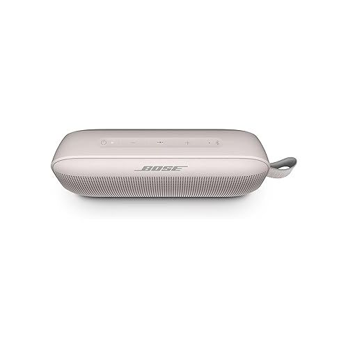 보스 Bose SoundLink Flex Bluetooth Speaker, Portable Speaker with Microphone, Wireless Waterproof Speaker for Travel, Outdoor and Pool Use, White