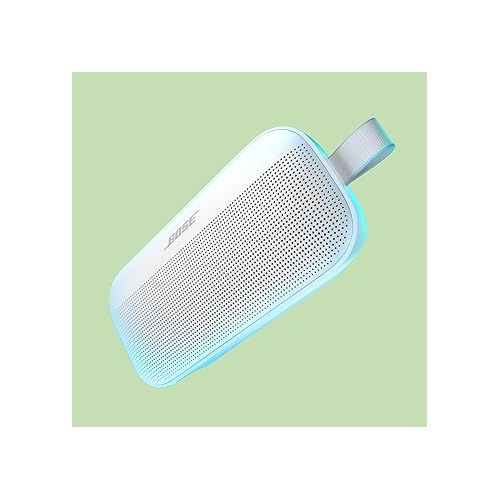 보스 Bose SoundLink Flex Bluetooth Speaker, Portable Speaker with Microphone, Wireless Waterproof Speaker for Travel, Outdoor and Pool Use, White
