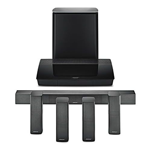 보스 [아마존베스트]Bose Lifestyle 650 Home Entertainment System with Ceiling Brackets (1 OmniJewel Center Channel Wall Bracket & 4 OmniJewel Ceiling Brackets) - Black