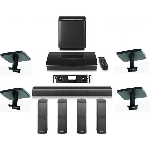 보스 [아마존베스트]Bose Lifestyle 650 Home Entertainment System with Ceiling Brackets (1 OmniJewel Center Channel Wall Bracket & 4 OmniJewel Ceiling Brackets) - Black