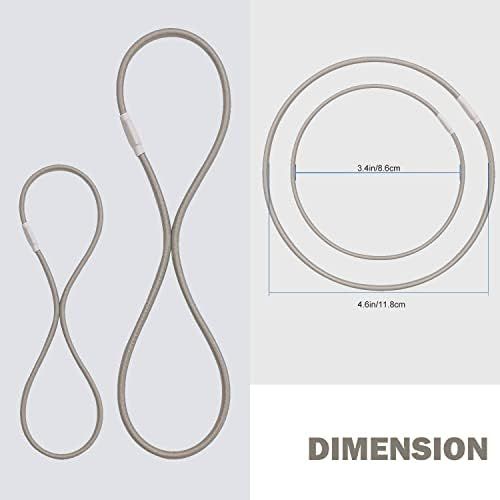 보스 Boseen Universal Elastic Bands Replacement, Anti-aging Rubber Ring for Microphone Shock Mount Holder Clamp Clip, Set of 4 (Gray)