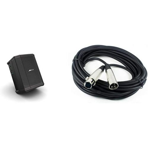 보스 Bose S1 Pro Portable Bluetooth Speaker System w/Battery ? Black & CBI MLC LowZ XLR Male to XLR Female Microphone Cable, 20 Feet