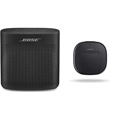 보스 Bose SoundLink Micro, Portable Outdoor Speaker, (Wireless Bluetooth Connectivity), Black & SoundLink Color Bluetooth Speaker II - Soft Black