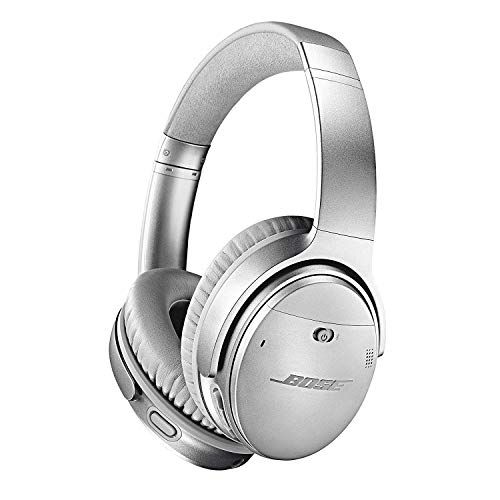 보스 Bose QuietComfort 35 II Noise Cancelling Bluetooth Headphones? Wireless, Over Ear Headphones with Built in Microphone and Alexa Voice Control, Silver