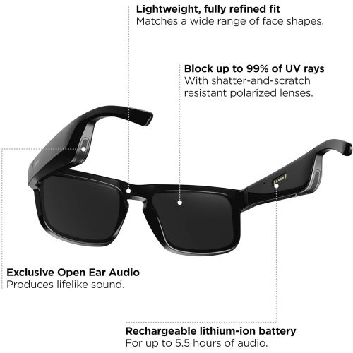 보스 [무료배송]보스 프레임 테너 블루투스 썬글라스 오디오 블랙 Bose Frames Tenor Audio Sunglasses
