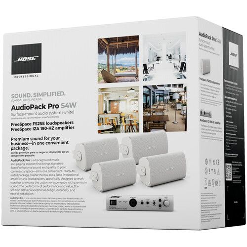  Bose Professional AudioPack Pro S4 Surface-Mount Audio System (White)