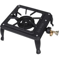 Boshen Portable Stove Burner Cast Iron Propane LPG Gas Cooker for Patio Outdoor Camping BBQ, Not Include Adapter
