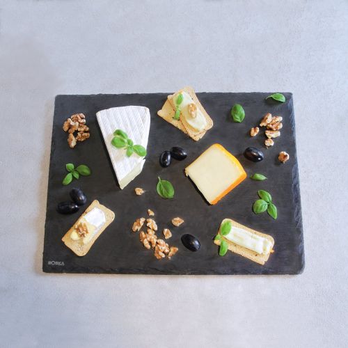 Boska Holland Slate Serving Cheese Board, Hand Cut Edge, 16 x 12, Pro Collection