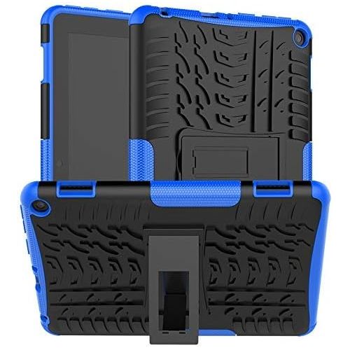  [아마존베스트]Boskin for Kindle Fire hd 8 case Fire hd 8 Plus case 2020 Release 10th Generation,Shockproof Kickstand Cover (Blue)