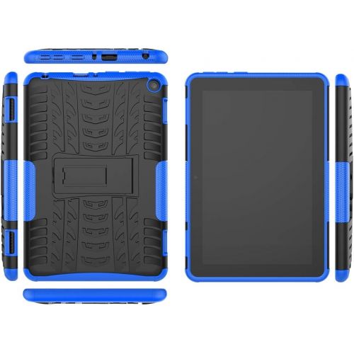  [아마존베스트]Boskin for Kindle Fire hd 8 case Fire hd 8 Plus case 2020 Release 10th Generation,Shockproof Kickstand Cover (Blue)