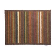 Bosmere Hug Rug Eco-Friendly Absorbent Dirt Trapping Indoor Washable Mat, 25.5 x 33.5, Brown and Tan Multi Stripe