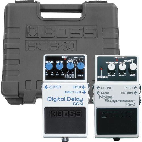  Boss},description:This Players Pack includes the Boss NS-2 Noise Suppressor Pedal, the Boss DD-3 Digital Delay Pedal, and the BCB-30 Pedalboard.The Boss NS-2 Noise Suppressor Pedal