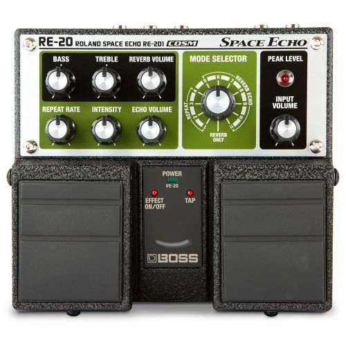  Boss},description:One of the most beloved echo effects ever made, the Roland RE-201 Space Echo, has been reborn as the BOSS RE-20 Twin Pedal! Experience the legendary tape-echo sou