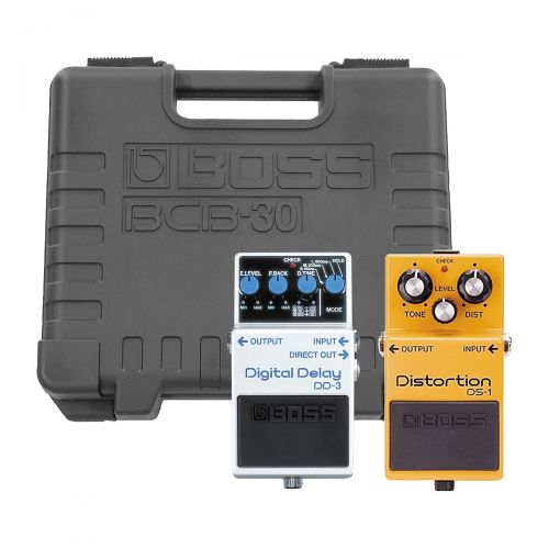  Boss},description:This BOSS effect pedal Players Pack includes the DS-1 Distortion Pedal, DD-3 Digital Delay Pedal, and BCB-30 Pedal board.From screaming loud to whisper soft, the