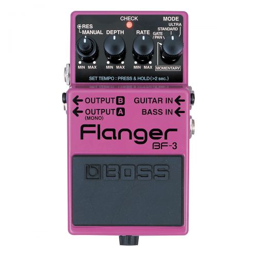  Boss},description:The Boss BF-3 Flanger gives guitarists and bassists an updated version of the classic BOSS flanger with the thickest stereo flanging sounds ever. Two new modes (U