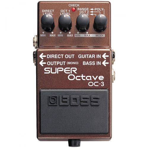  Boss},description:The Boss OC-3 SUPER Octave Pedal is the worlds first compact pedal with true polyphonic octave effects! With Polyphonic Octave mode, drive mode with distortion, a