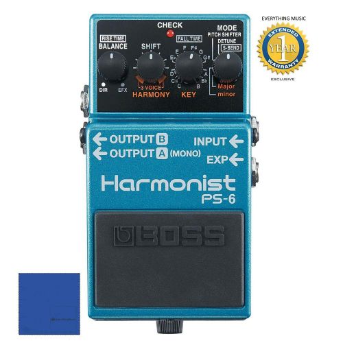  Boss PS-6 Harmonist 3-voice Guitar Harmony Effects Pedal with 1 Year Free Extended Warranty