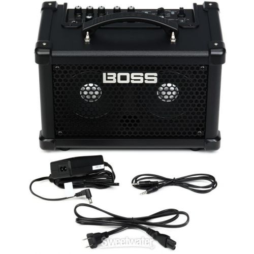  Boss Dual Cube LX 2 x 5-inch 10-watt Portable Bass Combo Amp Essentials Bundle