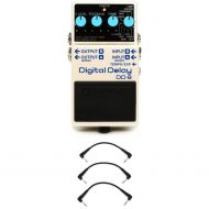 Boss DD-8 Digital Delay Pedal with 3 Patch Cables