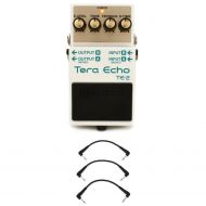 Boss TE-2 Tera Echo Pedal with 3 Patch Cables