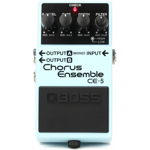  Boss CE-5 Stereo Chorus Ensemble Pedal with 3 Patch Cables