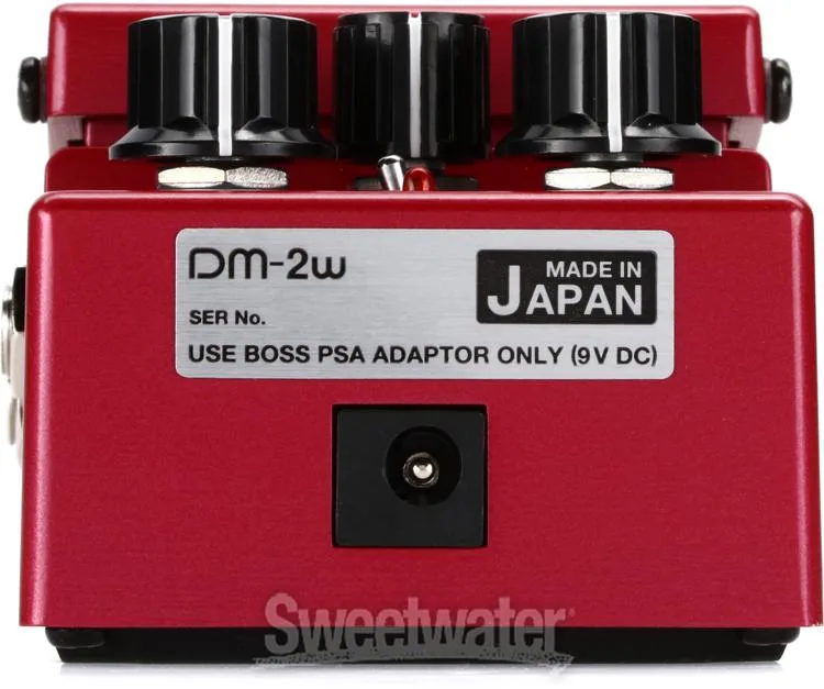  Boss DM-2W Waza Craft Delay Pedal with 3 Patch Cables