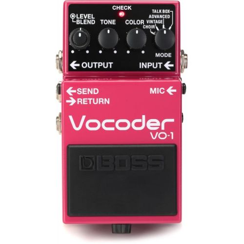  Boss VO-1 Vocoder Pedal with 3 Patch Cables