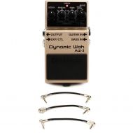 Boss AW-3 Dynamic Wah Pedal with 3 Patch Cables