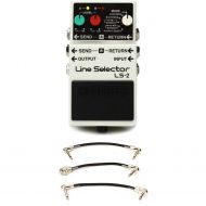 Boss LS-2 Line Selector Pedal with 3 Patch Cables