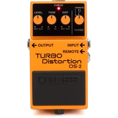  Boss DS-2 Turbo Distortion Pedal with 3 Patch Cables