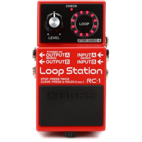  Boss RC-1 Loop Station Looper Pedal with 3 Patch Cables