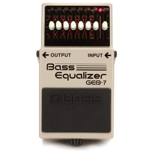  Boss GEB-7 7-band Bass EQ Pedal with Patch Cables