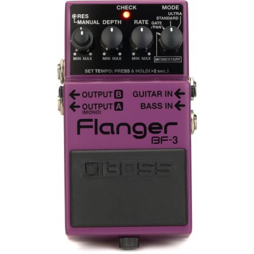  Boss BF-3 Flanger Pedal with 3 Patch Cables