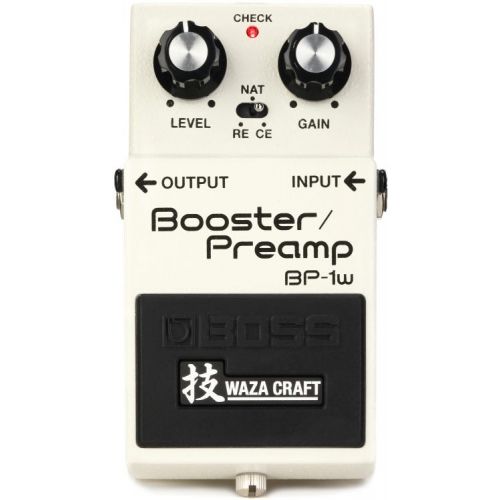  Boss BP-1W Boost, Overdrive and Preamp Effects Pedal with Patch Cables